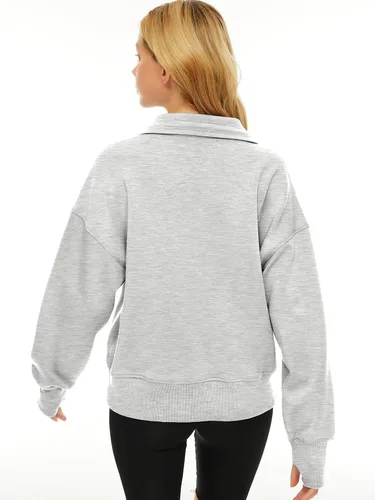 Vista 6 de AUTOMET Sudaderas de gran tamaño con capucha de forro polar para mujer, camisas de manga larga, ropa de otoño con bolsillo