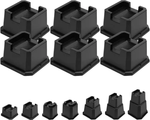 Vista 19 de Elevadores de Cama Shouwuhho de 2 Pulgadas, Elevadores de Muebles con Alturas de 2 3 4 5 6 7 8 Pulgadas de Alta Resistencia, Elevadores de Cama