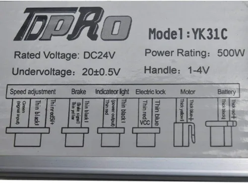 Vista 5 de TDPRO 24V 500W cepillado controlador de velocidad reversa Swith alambre Scooter E-bici ATV Go Cart