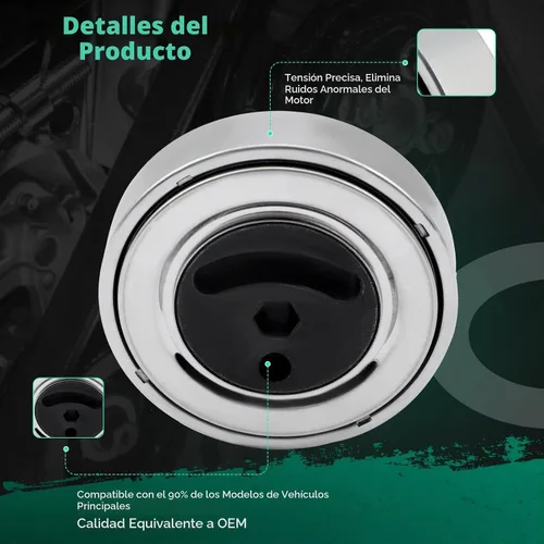 Vista 2 de SCITOO 36280 Tensor de correa con polea para Chevrolet Tracker 1999-2008 para Suzuki Grand Vitara 2004 para Suzuki Vitara 2002-2006 para Suzuki XL-7