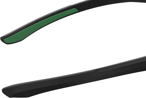 Vista 6 de Under Armour Gafas de sol estilo envolvente Blitzing para hombre, marco negro, lente verde, NegroVerde