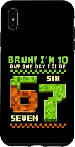 Vista 11 de Bruh I'm 10 But One-Day I'll Be 67 Retro 10th Birthday Kids Case for iPhone 17