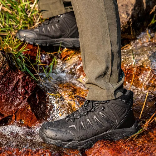 Vista 7 de SHULOOK Hiking Boots Men Waterproof Mid Boots Non-Slip LightWeight Comfortable