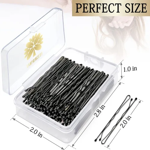 Vista 2 de KANPRINCESS Kit de 100 horquillas de 2 pulgadas para el cabello, pinzas de sujeción segura para mujeres y niñas, salón de peluquería con caja