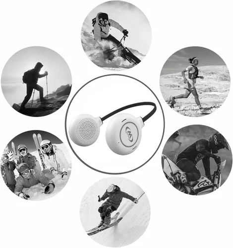 Vista 7 de Casco con auriculares para esquí, altavoces Bluetooth inalámbricos verdaderos para esquí, snowboard, ciclismo de montaña
