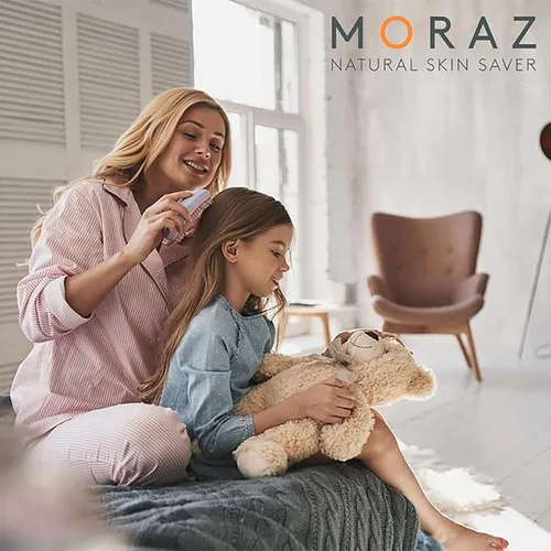 Vista 3 de Moraz Spray desenredante natural para niños con extracto de romero, espray desenredante para todo tipo de cabello, espray desenredante orgánico