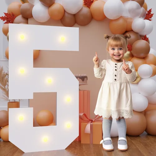Vista 27 de Letras de marquesina de 3 pies de alto, letras y para decoraciones de fiesta de cumpleaños Light up Letters without Sidewalls, Lightweight Foam