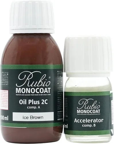 Vista 125 de Rubio Monocoat Tinte y acabado para madera de 650 pies cuadrados - Niebla 5% Oil Plus 2C Aceite de linaza ecológico de secado rápido
