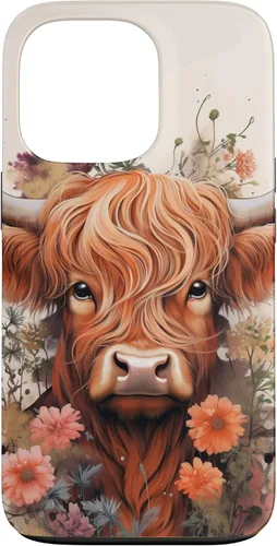 Vista 10 de Highland Cow Flowers Case for iPhone 17