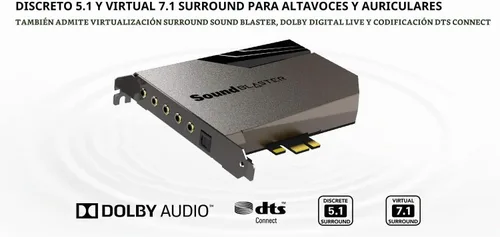 Vista 4 de Creative Sound Blaster AE-7 Hi-Res PCIe Tarjeta de sonido para juegos y ACM