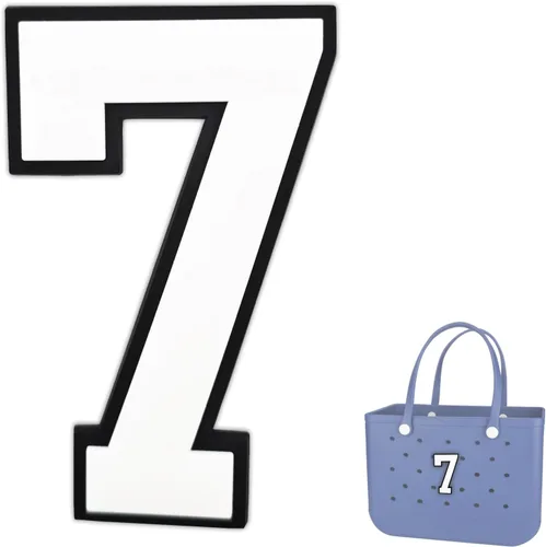 Vista 23 de Dijes para Bolsa Bogg, Accesorios Decorativos para Bolsa Bog, Inserto de Dije con Número para Bolsa de Playa de Goma Bog Original