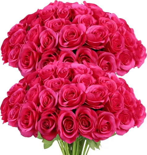 Vista 16 de LVEFIT - 12 rosas artificiales de otoño para decoración de otoño Beige