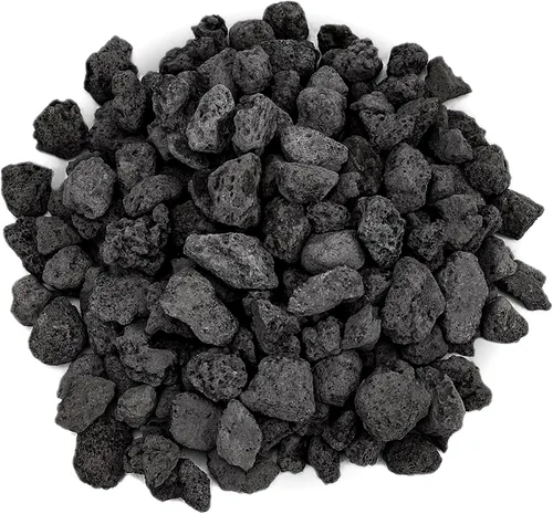 Vista 14 de Onlyfire Roca de lava negra de 10 libras para hoguera/chimenea/parrilla de Negro