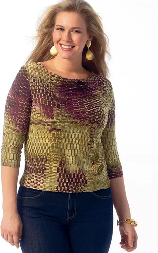 Vista 4 de Butterick Camiseta de mujer con cuello vuelto, código B6847, kit de patrón de costura, tallas 8-10-12-14-16, multicolor