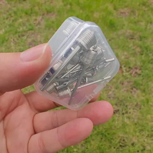 Vista 3 de Bomba de inflado de pelotas deportivas con 5 agujas (pin), bomba de aire manual portátil de doble acción con pinzas para inflar balón de fútbol