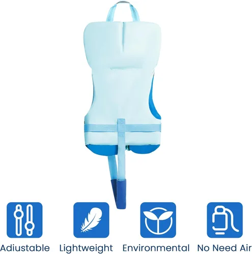 Vista 3 de Owntop Chaleco de natación para niños pequeños, chaqueta flotante, ayuda de natación para niños de 20-30-40-50 libras con correas de seguridad