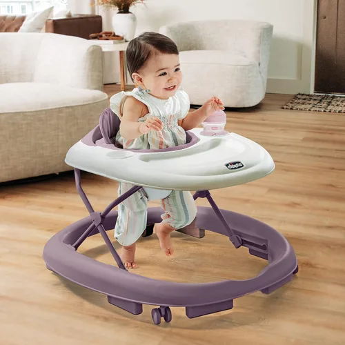 Vista 7 de Chicco Mod Walker - Andador plegable para bebés, 3 ajustes de altura, bandeja sin BPA con 2 portavasos, pastillas de freno, para niños de hasta 26