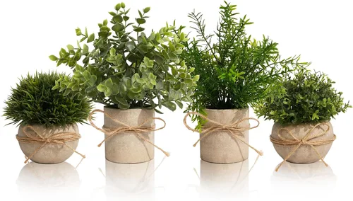 Vista 9 de Paquete de 4 plantas artificiales pequeñas para interiores