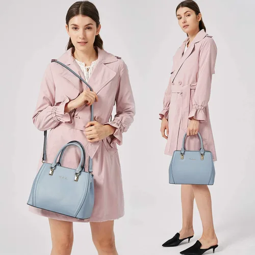 Vista 5 de BOSTANTEN Imagen del producto Bolso de cuero para mujer, bolso de mano de diseñador con asa superior, bolsos de hombro Crossbody y cartera