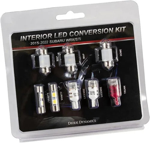 Vista 2 de Diode Dynamics Paquete de bombillas LED azules compatibles con Subaru WRX STi 2015-2021, etapa 1