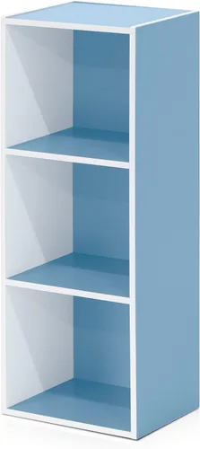 Vista 21 de Furinno PASIR - Estantería de libros de 2 niveles, estantería moderna de 9 x 12 x 21, estanterías abiertas para sala de estar, dormitorio, oficina