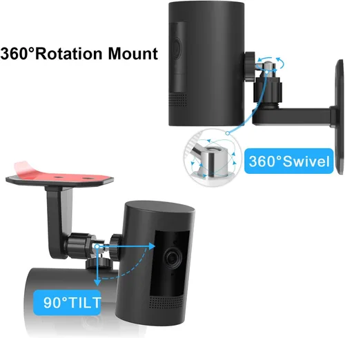 Vista 5 de Paquete de 2 soportes de montaje en pared ajustables compatibles con Ring