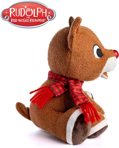 Vista 6 de Rudolph el reno de nariz roja - Muñeco de peluche con música y luces