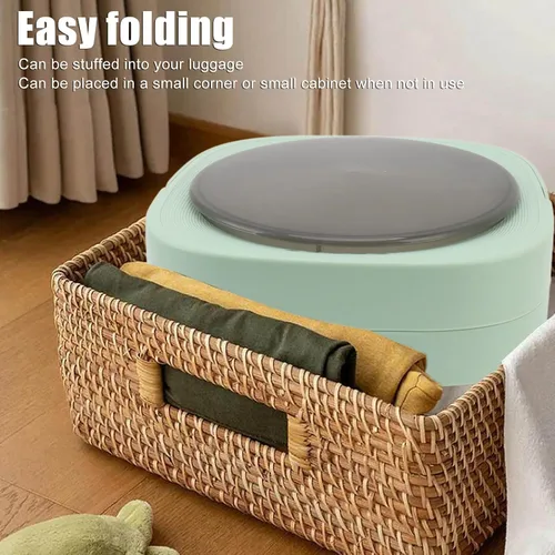 Vista 3 de Lavadora portátil, mini lavadora plegable de 6.5 litros, drenaje automático, lavadora compacta para ropa de bebé, ropa interior, calcetines