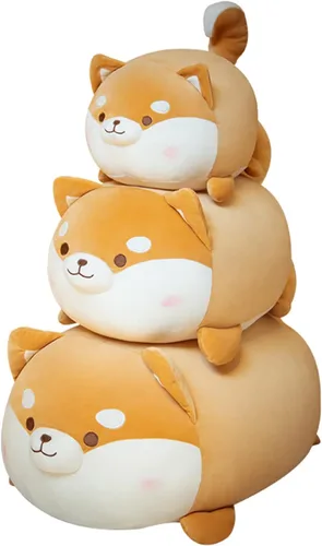 Vista 9 de Lindos y suaves animales de peluche para perros Shiba Inu, juguetes de peluche para perros Shiba Inu, almohada de peluche para perros Shiba Inu