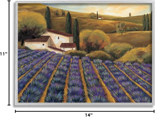 Vista 8 de Stupell Industries Aislado Púrpura Vegetal Cosecha Granja Prado Cielo, Diseño de Michael Cooper Stupell Industries Gray, 14 x 11 Inches, Easy to