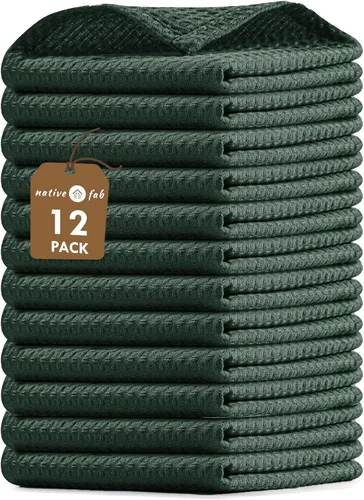 Vista 13 de Native Fab Juego de 8 toallas de cocina y paños de cocina, absorbentes, duraderos, de secado rápido para limpiar, cocinar, hornear, ideal
