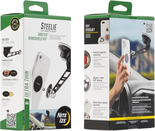 Vista 9 de Nite Ize Steelie Kit de parabrisas – Soporte magnético para teléfono celular para accesorios de coche – Soporte resistente para parabrisas de coche