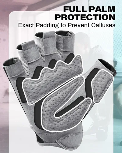 Vista 2 de VINSGUIR Guantes de entrenamiento para mujeres y hombres, guantes de levantamiento de pesas transpirables para ejercicio de gimnasio, fitness