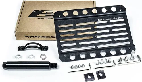 Vista 10 de Extreme Online Store Repuesto para modelos Audi Q8 y SQ8 2019 actuales Placa EOS versión 2 gancho de remolque para parachoques delantero, soporte
