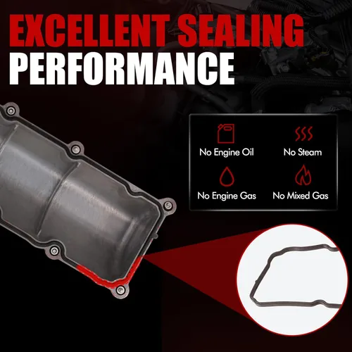 Vista 6 de MITZONE Cubierta de válvula de aluminio compatible con Chrysler Aspen Dodge Dakota Durango Ram 1500 Durango Jeep Commander Grand Cherokee 4.7L