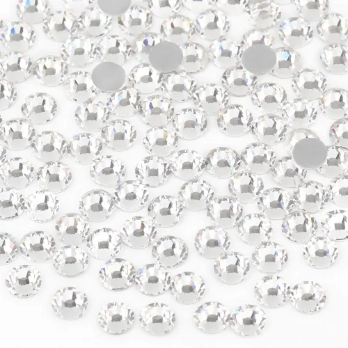 Vista 35 de Beadsland 1440 diamantes de imitación de cristal con parte trasera plana, gemas redondas, ámbar, SS3, 0.047-0.055 in
