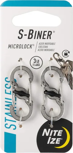 Vista 6 de Nite Ize S-Biner MicroLock de aluminio, llavero con mosquetón de bloqueo, paquete de 5, colores surtidos