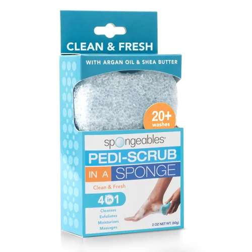 Vista 32 de Spongeables Pedi Scrub Foot Exfoliating 20+ Wash Sponge
