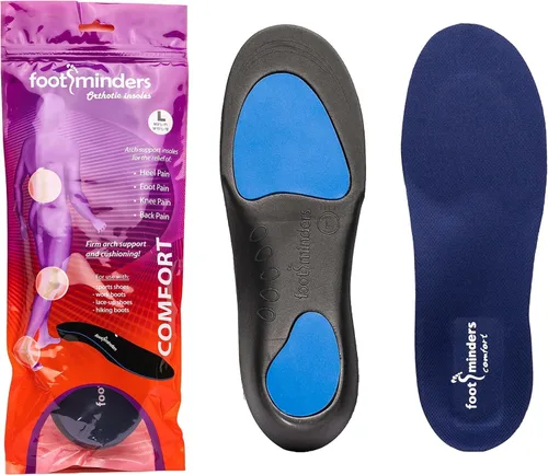 Vista 8 de Footminders Plantillas ortopédicas cómodas de soporte de arco: inserciones de zapatos diseñadas por podólogos para fascitis plantar, pies planos