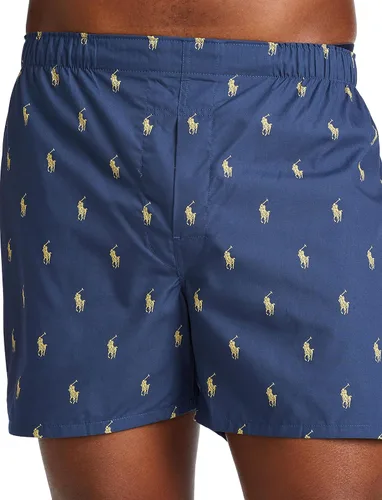 Vista 6 de POLO RALPH LAUREN Boxers tejidos de algodón de ajuste clásico para hombre paquete de 3 Multi