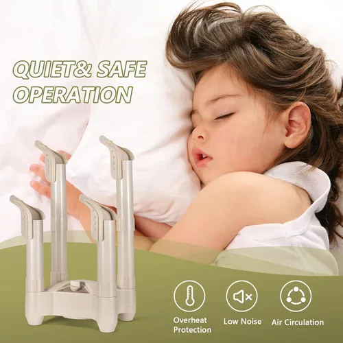 Vista 4 de COSTWAY Secador de zapatos, secador de botas y calentador con temporizador de 0 a 180 minutos, protección contra sobrecalentamiento, secado rápido