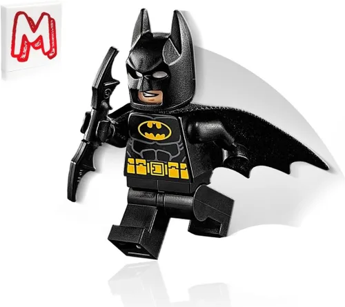 Vista 7 de LEGO Super Heroes DC Batman Minifigure - Batman (en traje negro con Batcape y Bat-a-rang) Junior Sets