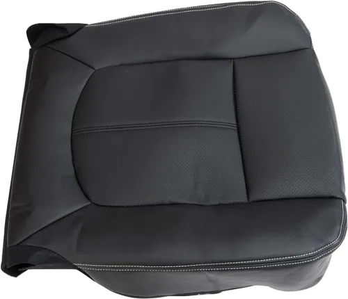 Vista 4 de Priprilod Funda de Asiento de Reemplazo de Cuero Negro Perforado para el Lado del Conductor Compatible con Ford F250 F350 F450 F550 Lariat 2011 2012