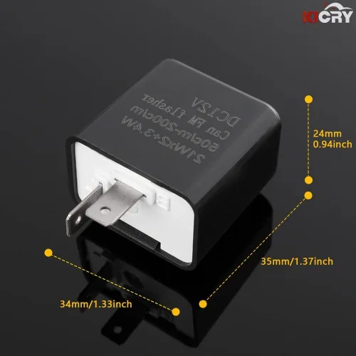 Vista 6 de Relé electrónico intermitente LED de velocidad ajustable de 12 V de 2 pines para señal de giro de motocicleta, reemplazo directo, relé universal