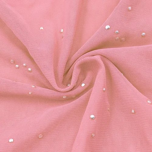 Vista 4 de Pantalones brillantes de malla transparente para mujer, acampanados, de cintura alta, acampanados, para fiestas y festivales de baile
