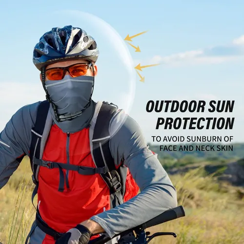 Vista 6 de SAITAG Polaina de cuello con protección contra el polvo, transpirable, elástica, para verano, ciclismo, senderismo, pesca