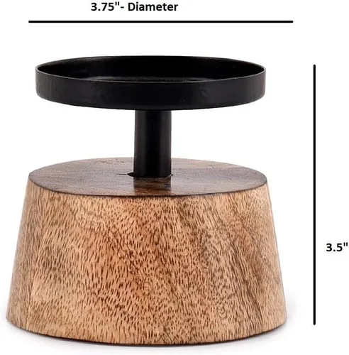 Vista 5 de Portavelas de granja, placa de hierro para repisa, mesa de comedor, centro de mesa, cafetería, regalo ideal o cualquier centro de mesa
