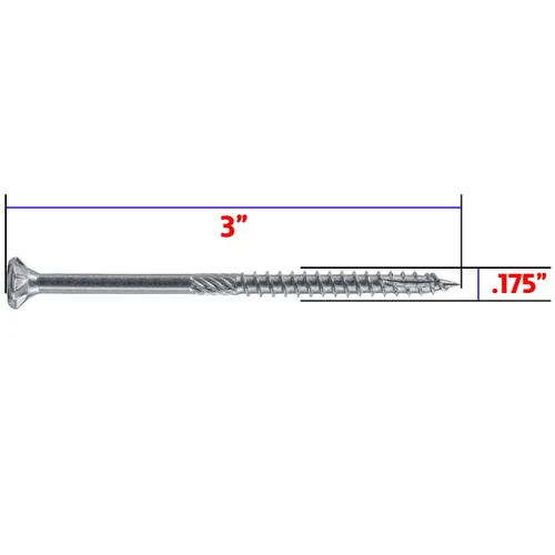 Vista 115 de 8 x 1 revestimiento exterior recubierto de bronce, tornillo de madera multiusos compatible con ACQ, cabeza plana Torx/Star Drive de 1 libra, 288