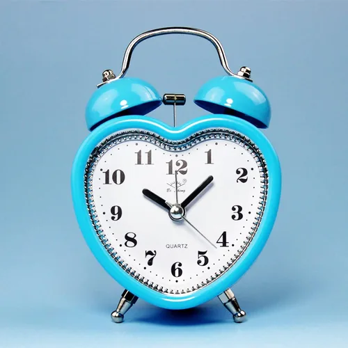 Vista 3 de SHISEDECO - Reloj despertador de 3 pulgadas, con doble campana, alarma fuerte, silencioso, analógico, de cuarzo, con luz nocturna, operado por