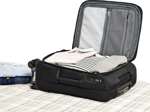 Vista 7 de Tienda Basics Premium - Maleta extensible con cierre TSA y ruedas, Negro), YMX06-2
